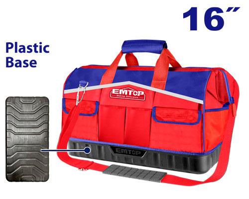 EMTOP SAC À OUTILS 16" AVEC CADRE RIGIDE [ ETBG28164 ]