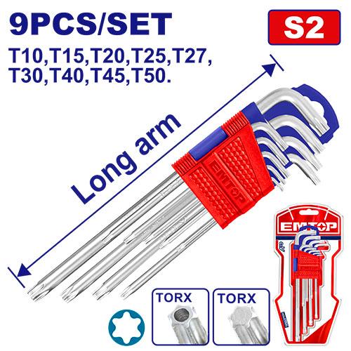 [EHKY3091] Jeu de 9 clé torx long EMTOP | EHKY3091