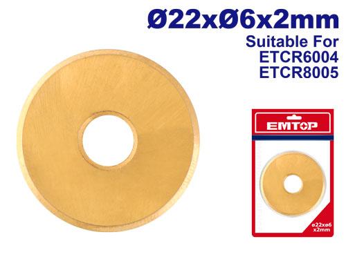 [ETCR6004B] Lame pour coupe- carreaux ø22 x 6 x 2 mm EMTOP | ETCR6004B