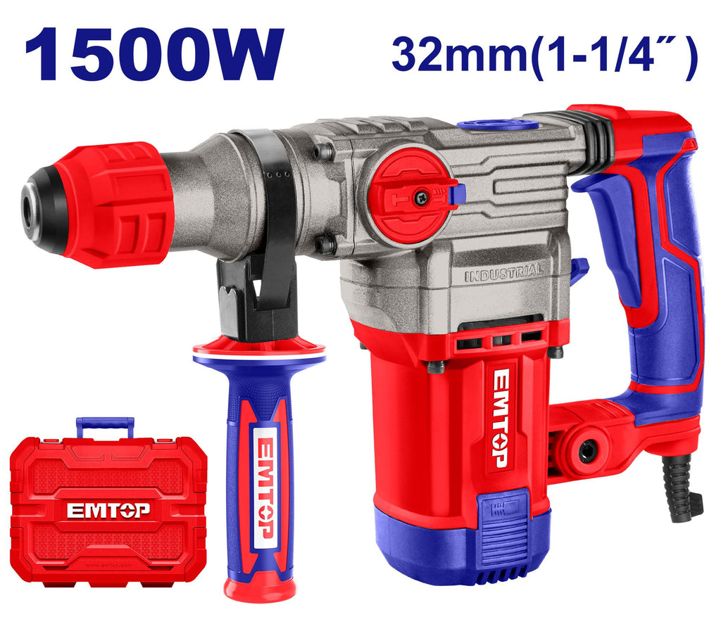 [ERHRP1503] Marteau perforateur 32mm - 1500 W EMTOP | ERHRP1503