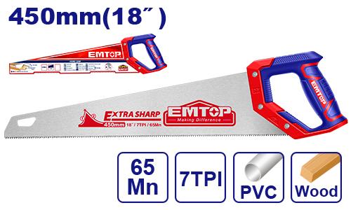 [EHAS4502] Scie à main 450mm EMTOP | EHAS4502