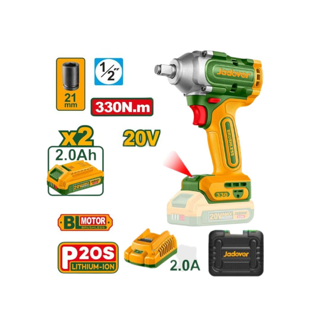 [JDCD1B33] CLÉ À CHOCS SANS FIL 330 N.M 2 BAT 20V JDCD1B33