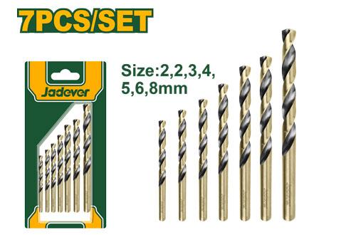[JDTD3K01] ENSEMBLE DE FORETS HÉLICOÏDAUX HSS DE 7 PIÈCES JADEVER JDTD3K01