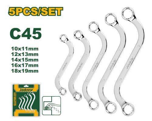 JADEVER JEU DE 5 CLÉS À ANNEAUX TYPE S 10X11MM,12X13MM,14X15MM,16X17MM,18X19MMJAD AU MAROC [JDFR4405]
