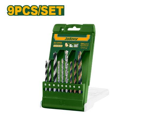 JADEVER JEU DE 9 FORETS COMBINÉES POUR BOIS, BÉTON ET MÉTAL JAD AU MAROC [JDTD6B01]