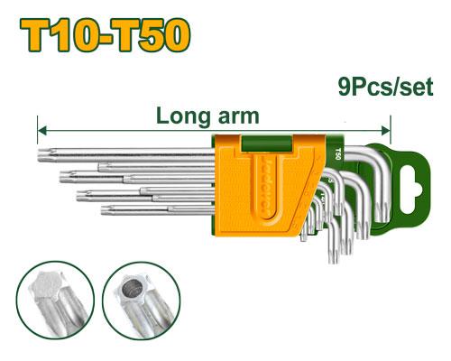 JADEVER JEU DE CLE TORX T-10,T-15,T-20,T-25,T-27,T-30,T-40,T-45,T-50. AU MAROC [JDHK3291]