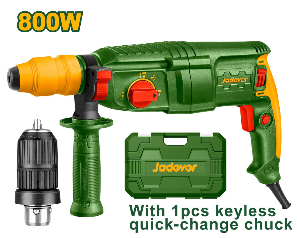 JADEVER MARTEAU PERFORATEUR 2KG 800W +MANDRIN AU MAROC [JDRH1D26-2]