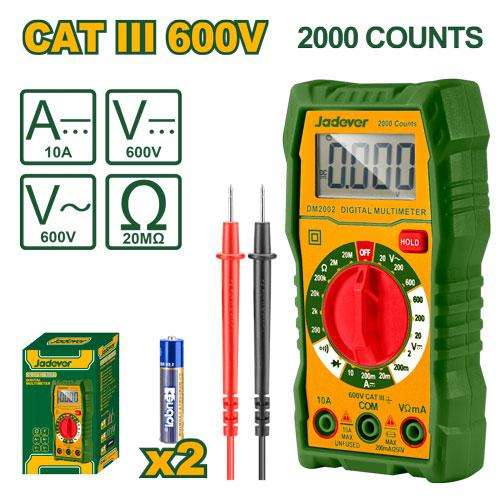 JADEVER MULTIMETRE DIGITAL CAT III 600V AU MAROC [JDDM2506]