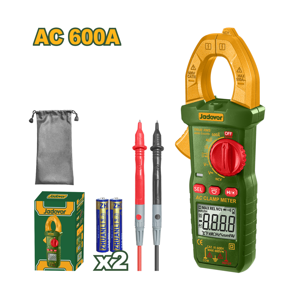 JADEVER PINCE AMPÈREMÉTRIQUE DIGITAL AC 600A JADEVER AU MAROC [JDDM8601]