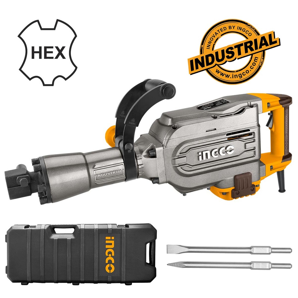[PDB17008] INGCO MARTEAU BURINEUR 16KG 1700W + 2 BURINS AU MAROC [PDB17008]