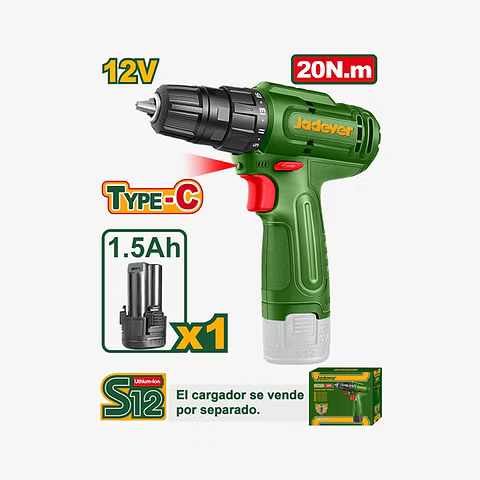 [JDCDS518] JADEVER VISSEUSE 12V 20N.M AVEC 1BATT 1,5AH TYPE-C AU MAROC [JDCDS518]