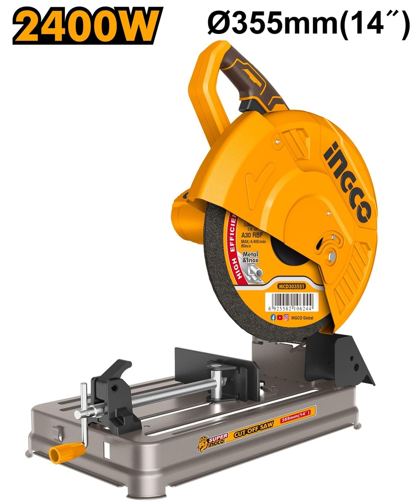 [COS243558] INGCO TRONCONNEUSE A METAUX 355MM 2400W NR AU MAROC [COS243558]