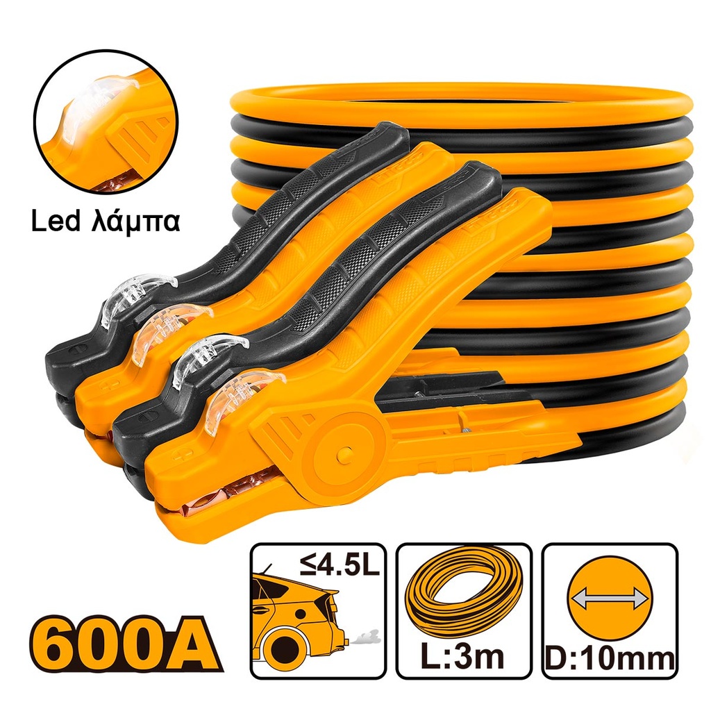 [HBTCP6008L] INGCO CABLE DE DEMARRAGE 600A AVEC TEMOIN LED AU MAROC [HBTCP6008L]