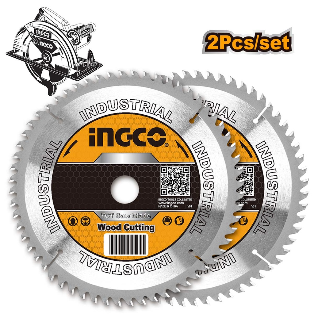 [TSB1235252] INGCO JEU 2 LAME DE SCIE TCT 235MM POUR SCIE CIRCULAIRE AU MAROC [TSB1235252]