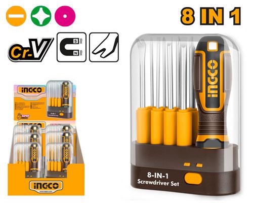 [AKISD0901] INGCO SET DE TOURNEVIS INTERCHANGEABLES 9 PCS AU MAROC [AKISD0901]