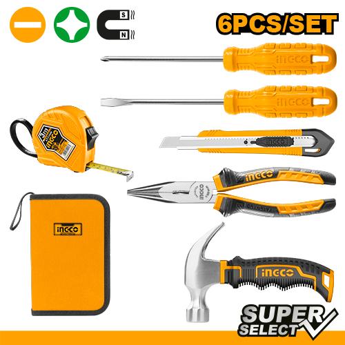 [HKTHP10806] INGCO JEU D'OUTILS A MAIN 6PCS AU MAROC [HKTHP10806]