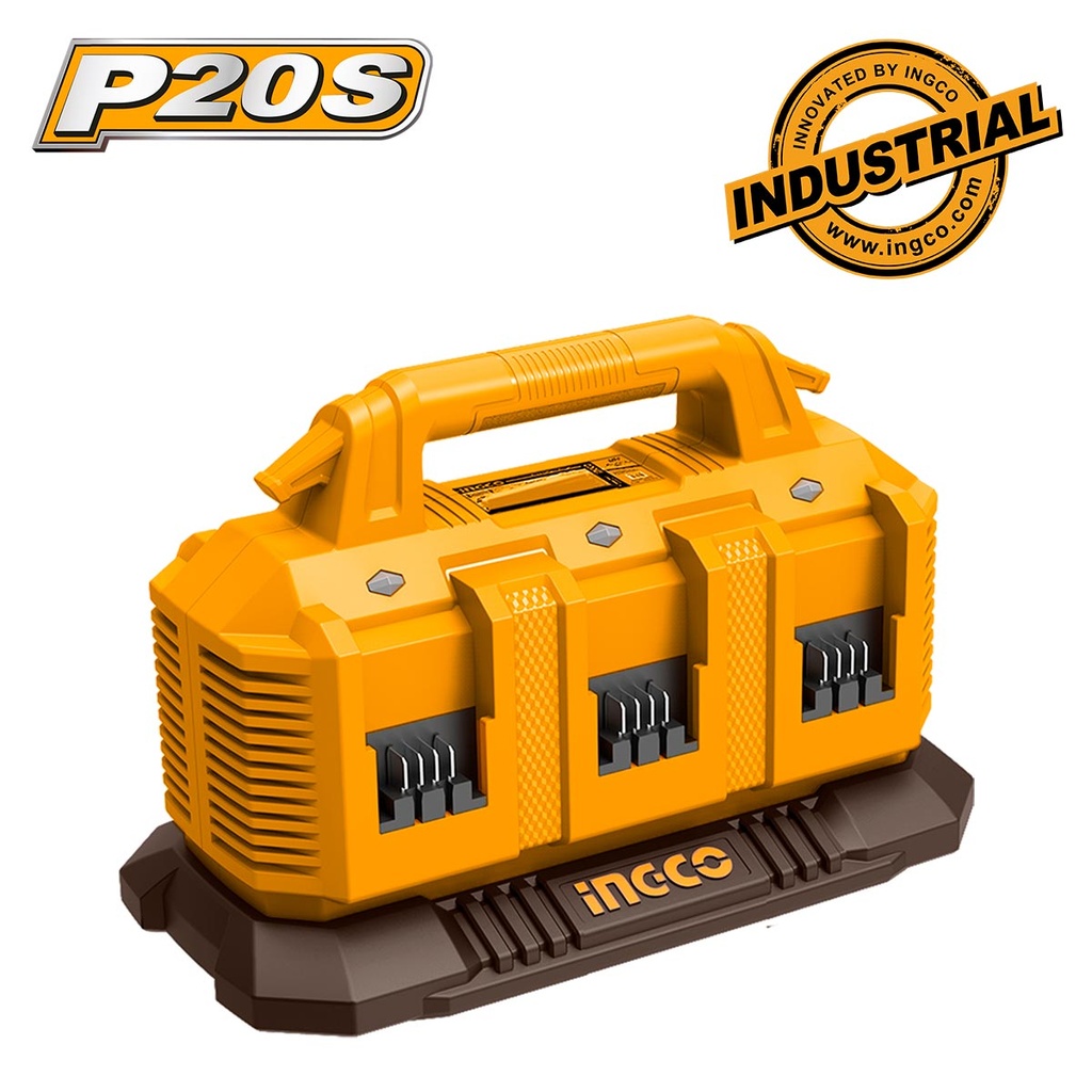 [FCLI2064] INGCO CHARGEUR A BATTERIES 20V 4AH 6PORTS AU MAROC [FCLI2064]