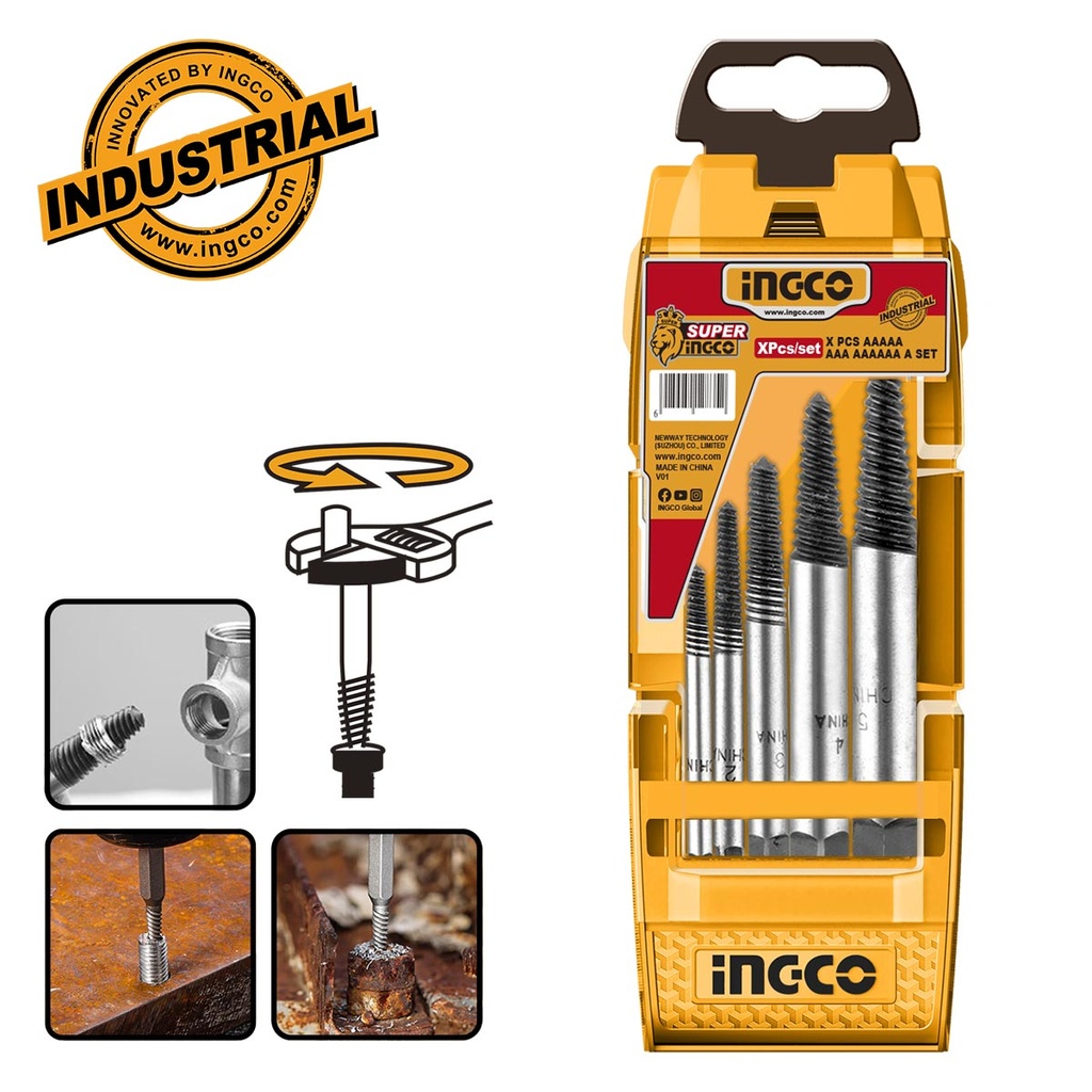 [ASE008] INGCO JEU 5 PCS EXTRACTEURS DE VIS AU MAROC [ASE008]