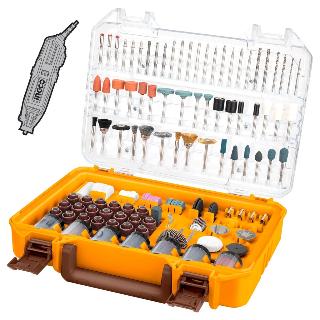 [AKMG4208] INGCO BOITE 420PCS ACCESSOIRES POUR MINI PERCEUSE AU MAROC [AKMG4208]