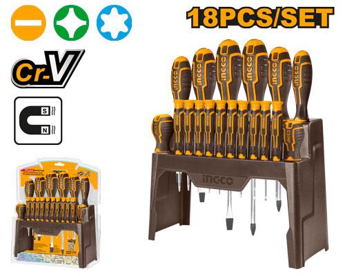 [HKSD1828] INGCO SET DE 18 TOURNEVIS ET TOURNEVIS DE PRECISION AU MAROC [HKSD1828]
