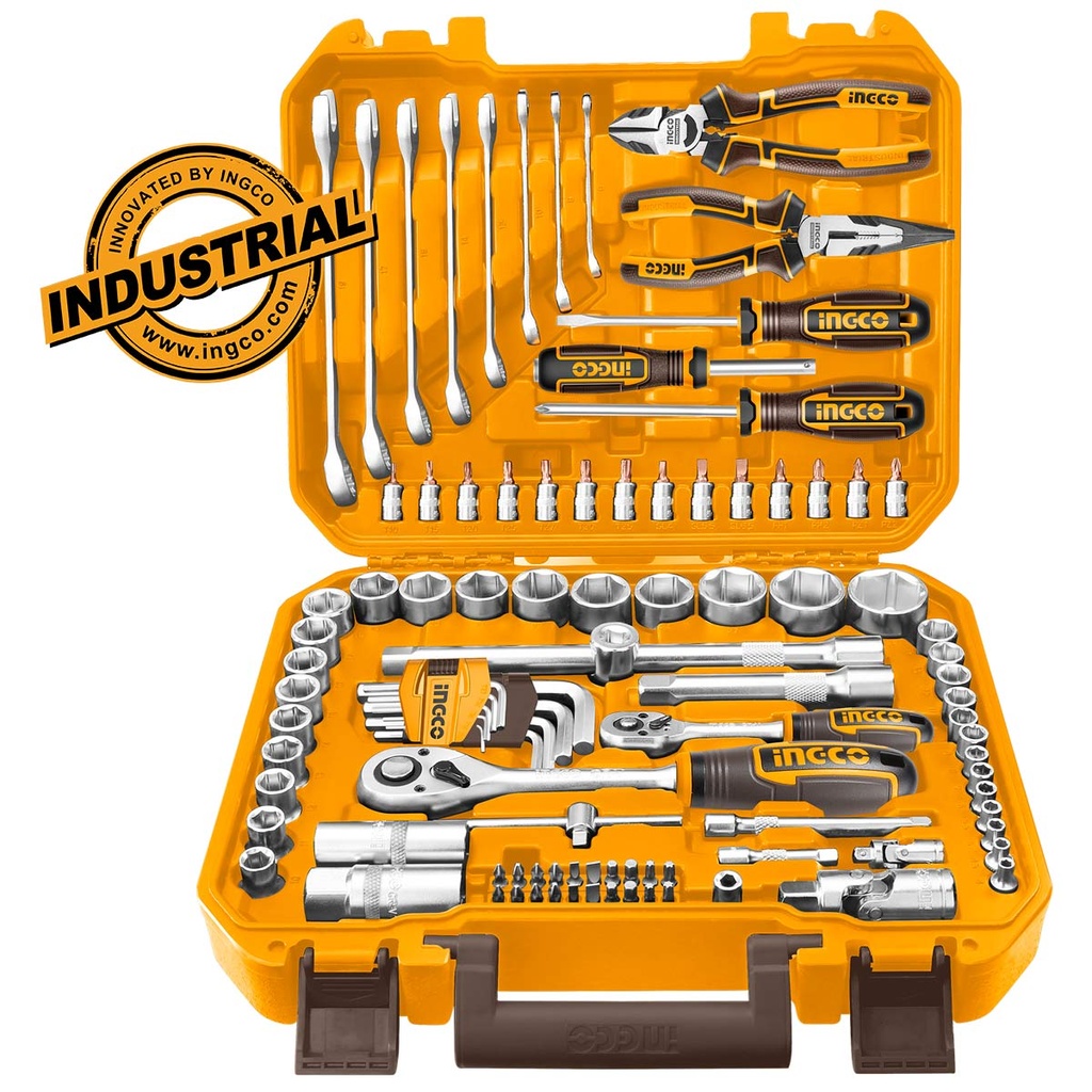 [HKTHP21001] INGCO COFFRET A OUTILS 100 PIECES AU MAROC [HKTHP21001]