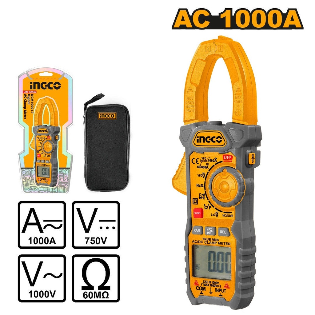 [DCM100014] INGCO PINCE MULTIMÈTRIQUE CAT.III 1000V SS INGCO AU MAROC [DCM100014]