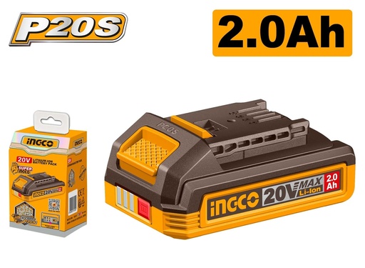 INGCO BATTERIE 20V 2,0A AU MAROC [FBLI20011]