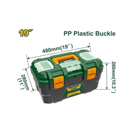 BOÎTE À OUTILS EN PLASTIQUE DE 19″ JDTB1319
