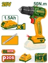 JADEVER VISSEUSE BRUSHLESS 20V 50NM 1 BATTERIE 1.5A AU MAROC [JDCDP5521]