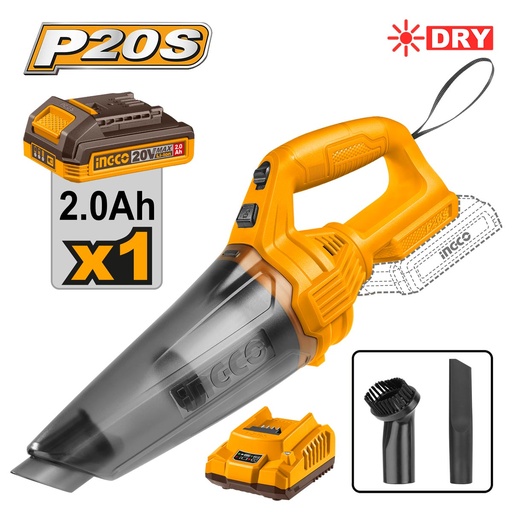 INGCO ASPIRATEUR 20V 0,5L + ACCESSOIRES AU MAROC [CVLI20126]